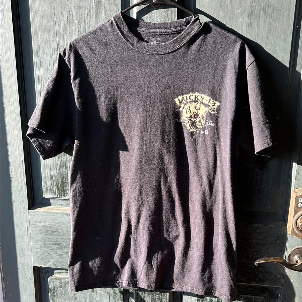 Lucky-13 Brand Men's Black Tee with Graphic